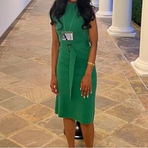 Ann Taylor Green Sleeveless Dress